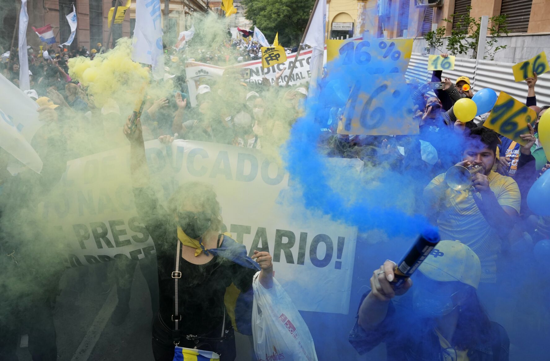 APTOPIX Paraguay Teachers Protest
